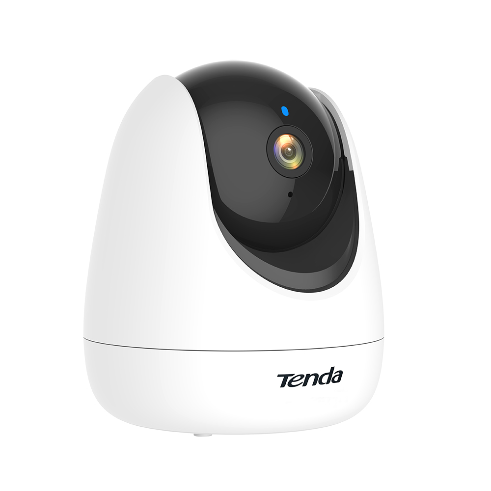 Tenda CP3 v2.2 2MP WiFi Camera - 1080P resolution, 360° visual coverage, indoor surveillance. Image shows the WiFi camera with pan/tilt functionality and infrared night vision available for online Sale in Pakistan